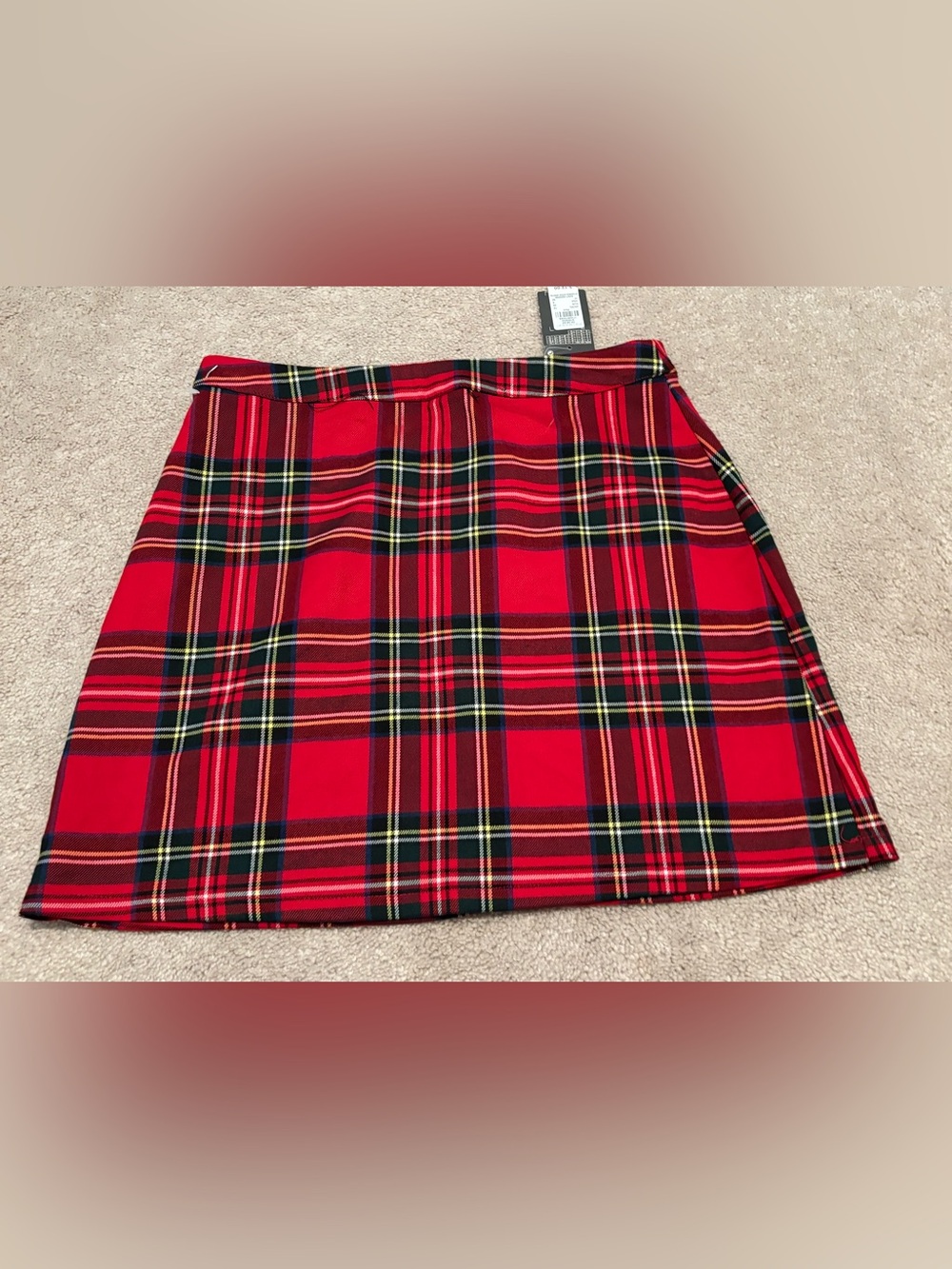 Primark Red Plaid Women's Size 6 Mini Skirt New